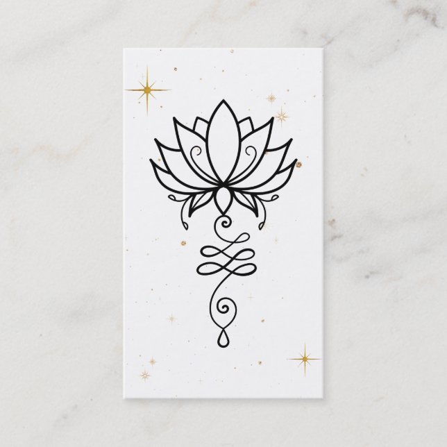 *~* Cosmic Lotus Nirvana - Sacred Geometry Business Card (Front)