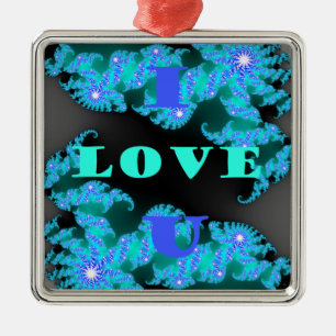 Cosmic Love Elements Art Print Metal Ornament