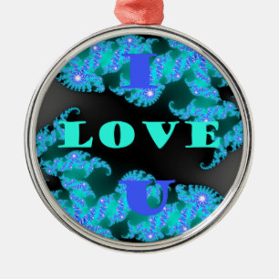 Cosmic Love Elements Art Print Metal Ornament