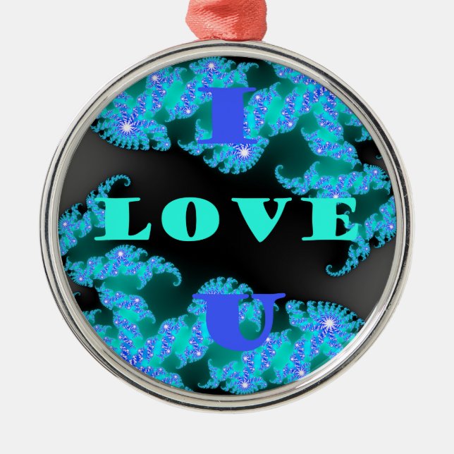 Cosmic Love Elements Art Print Metal Ornament (Front)
