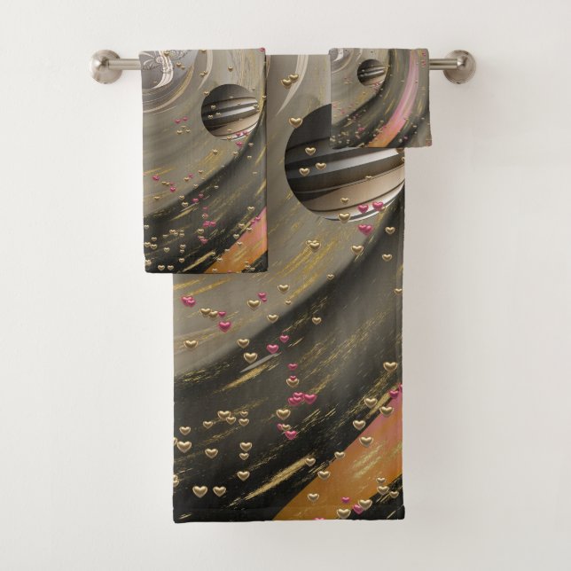 Cosmic Love Galaxy Bath Towel Set (Insitu)