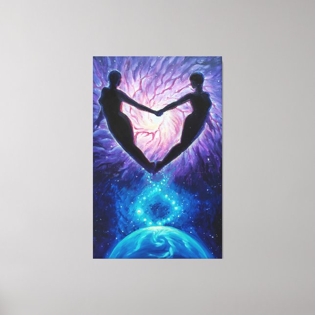 cosmic love soulmates in the universe canvas print (Front)