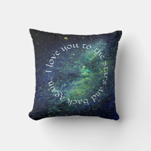 Cosmic Love You to the Stars and Back Throw Pillow