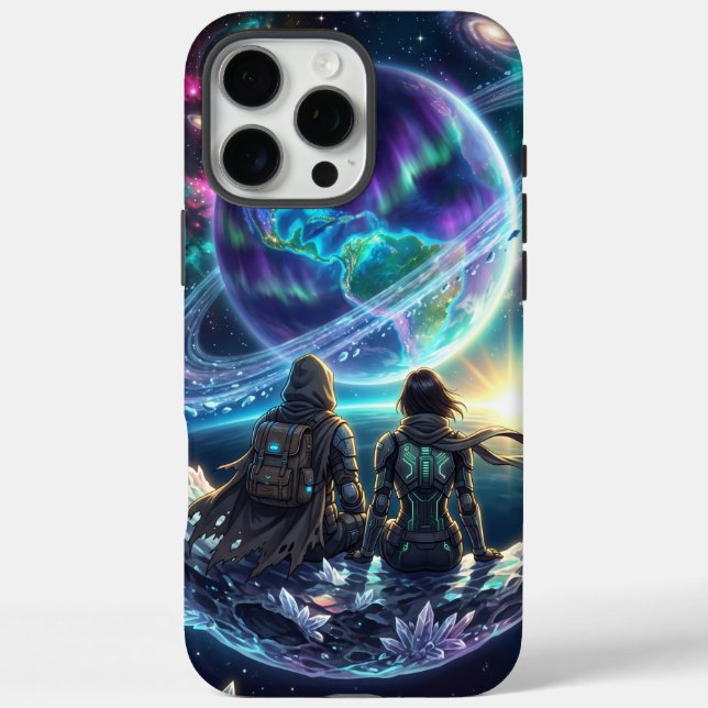 Cosmic Lovers Galaxy Planet Fantasy Acrylic Print Case-Mate iPhone Case (Back)