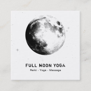 *~*  Cosmic Luna Stars Full  MOON Lunar Celestial Square Business Card
