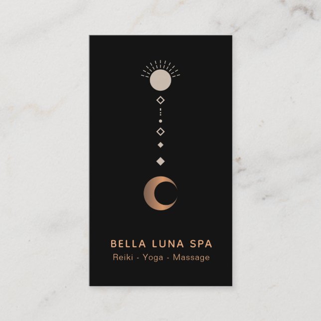 *~* Cosmic Lunar Universe Shaman Moon Totem Business Card (Front)