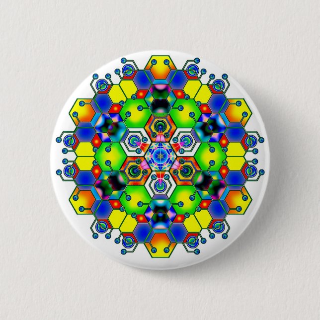 Cosmic Mandala 1 2 Inch Round Button (Front)