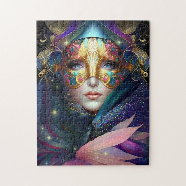 Cosmic Masked Goddess Queen Fantasy Art Jigsaw Puz Jigsaw Puzzle (Vertical)