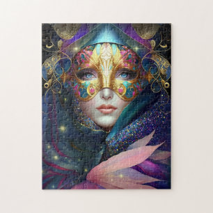 Cosmic Masked Goddess Queen Fantasy Art Jigsaw Puz Puzzle