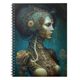Cosmic Masked Goddess Queen Fantasy Art Notebook
