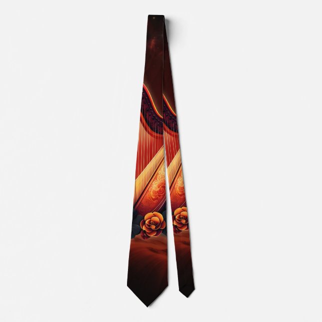 Cosmic melody, the magic of the harp.  tie (Front)