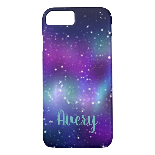 Cosmic Milky Way Galaxy iPhone / iPad case w/ Name (Back)