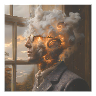 Cosmic Mind Dissolving Head Portrait Photo Print