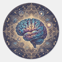 Cosmic Mind Mandala – Abstract Brain Art