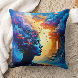 Cosmic Mindscape Art Throw Pillow