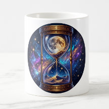 Cosmic Moon Hourglass Coffee Mug