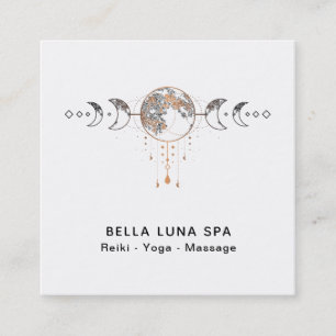 *~* Cosmic Moon Universe Lunar Shaman Moons Square Business Card