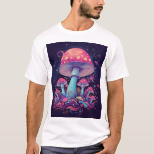 Cosmic Mushroom Galaxy – Psychedelic Space Illustr T-Shirt