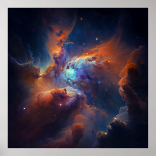 Cosmic Nebula Art Poster
