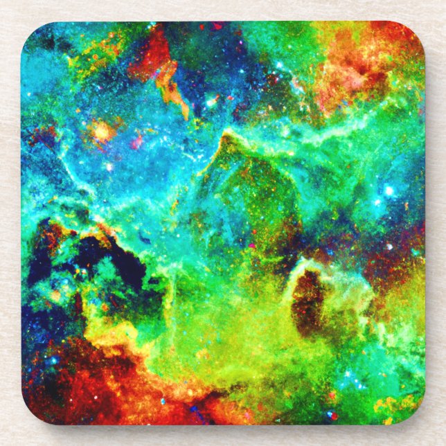 Cosmic Nebula Cloud Art Coaster (Front)