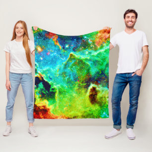 Cosmic Nebula Cloud Art Fleece Blanket