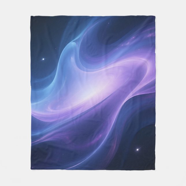 Cosmic Nebula Galaxy Swirl Abstract Fleece Blanket (Front)