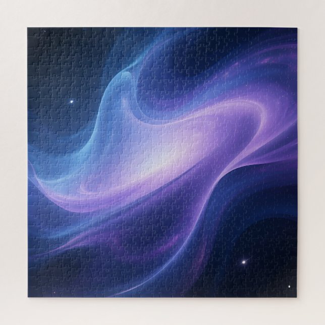 Cosmic Nebula Galaxy Swirl Abstract Jigsaw Puzzle (Vertical)