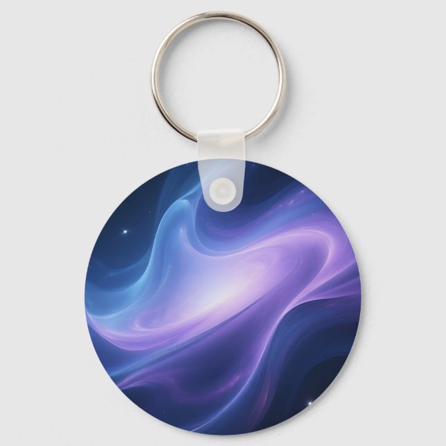 Cosmic Nebula Galaxy Swirl Abstract Keychain (Front)