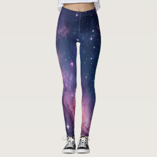 Cosmic Nebula Seamless Pattern for All-Over Print  Leggings