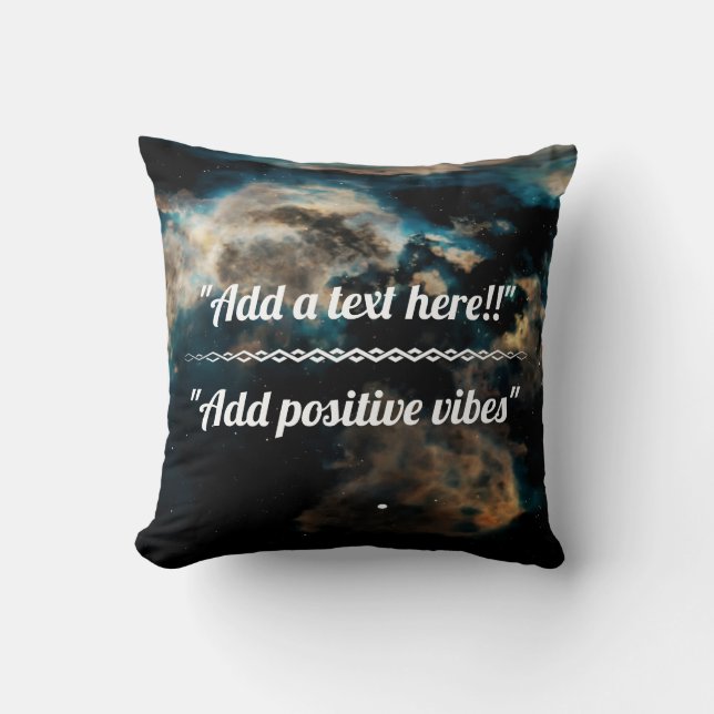 Cosmic Nebula Throw Pillow (Front)