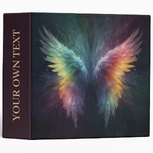*~*Cosmic Neon Rainbow Angel Wings AP78 Binder