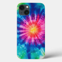Cosmic neon rainbow tie dye