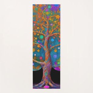 Cosmic New Age Tree of Life Yoga Mat