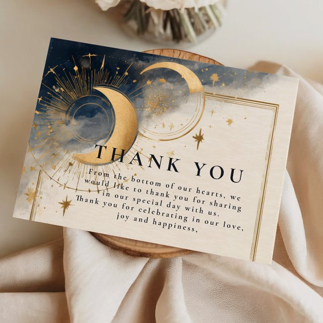 Cosmic Night Wedding Thank You Card (Creator Uploaded)