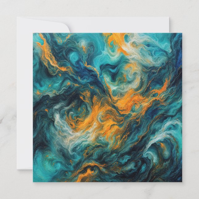 Cosmic Ocean Square – Colourful Abstract (Front)
