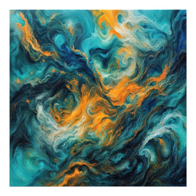 Cosmic Ocean Square – Colourful Abstract Photo Print (Front)