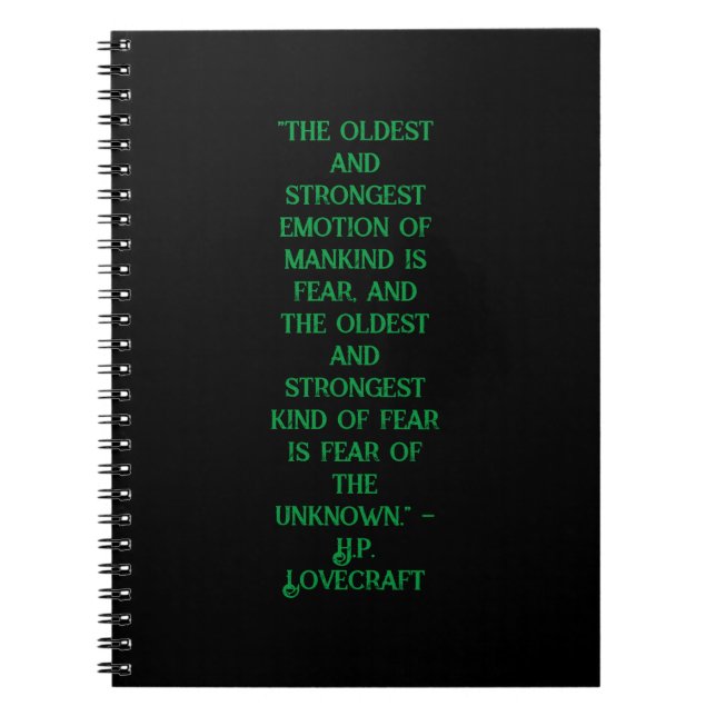 Cosmic Oddities Signature: Cthulhu - Fear Notebook (Front)