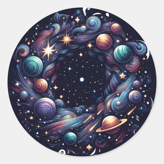Cosmic Ornament Spiral Sticker (Front)