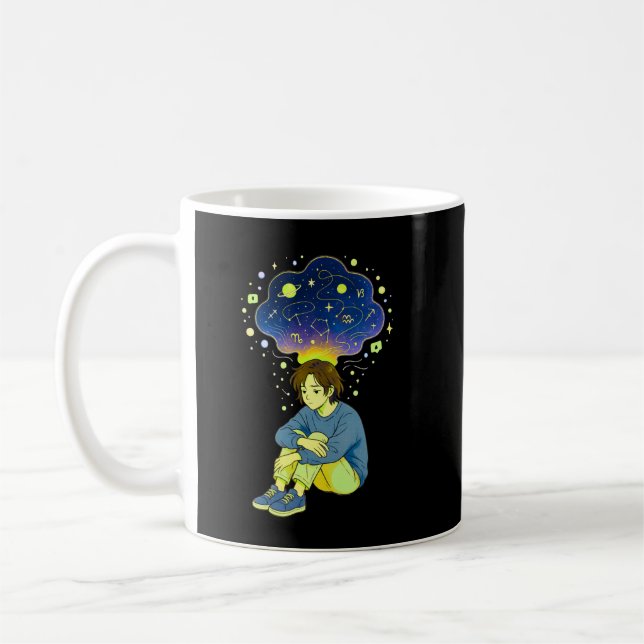 Cosmic Overthinking • Spiritual Mind Overflow Coffee Mug (Left)