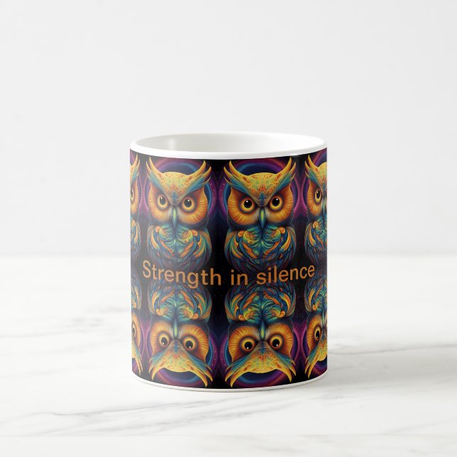 Cosmic Owl of Wisdom Coffee Mug (Center)