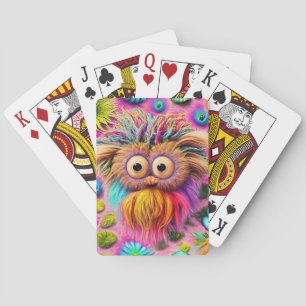 Cosmic Owl Trippy Hippie Psychedelic Original Playing Cards