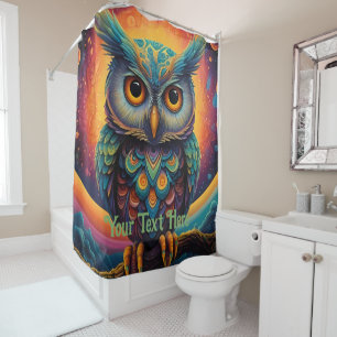 Cosmic Owl: Vibrant Wisdom