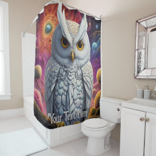 Cosmic Owl: Vibrant Wisdom