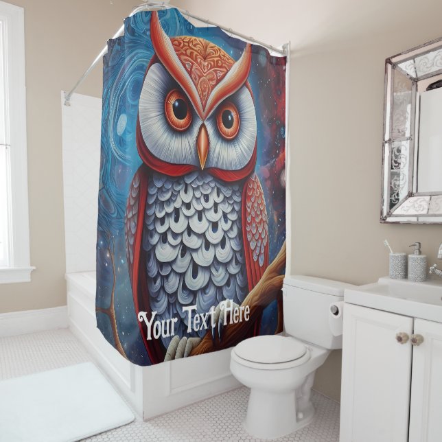 Cosmic Owl: Vibrant Wisdom (In Situ)