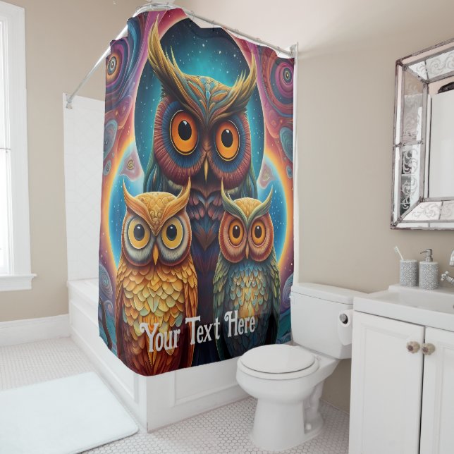 Cosmic Owl: Vibrant Wisdom (In Situ)