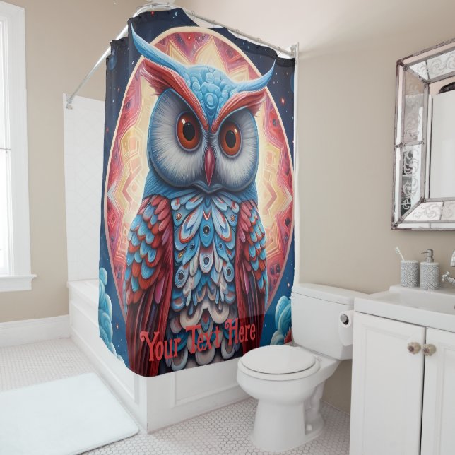 Cosmic Owl: Vibrant Wisdom (In Situ)