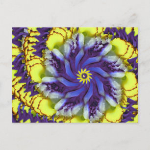 Cosmic Pansy Abstract Postcard
