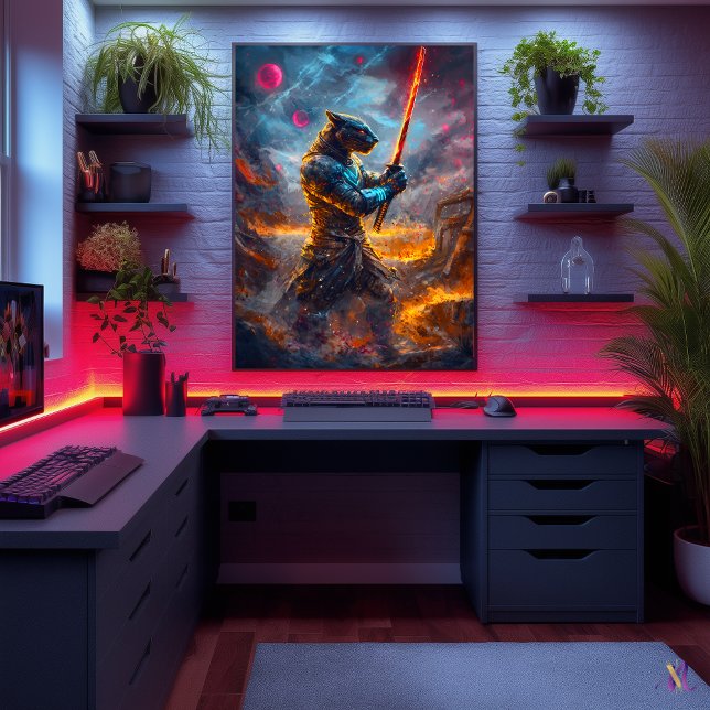 Cosmic Panther Samurai – Celestial Blade Master Poster (Creator Uploaded)