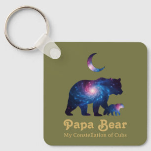 Cosmic Papa Bear & Cub Keychain