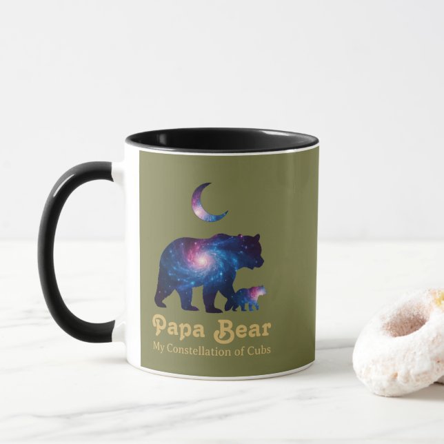 Cosmic Papa Bear & Cub Mug (With Donut)